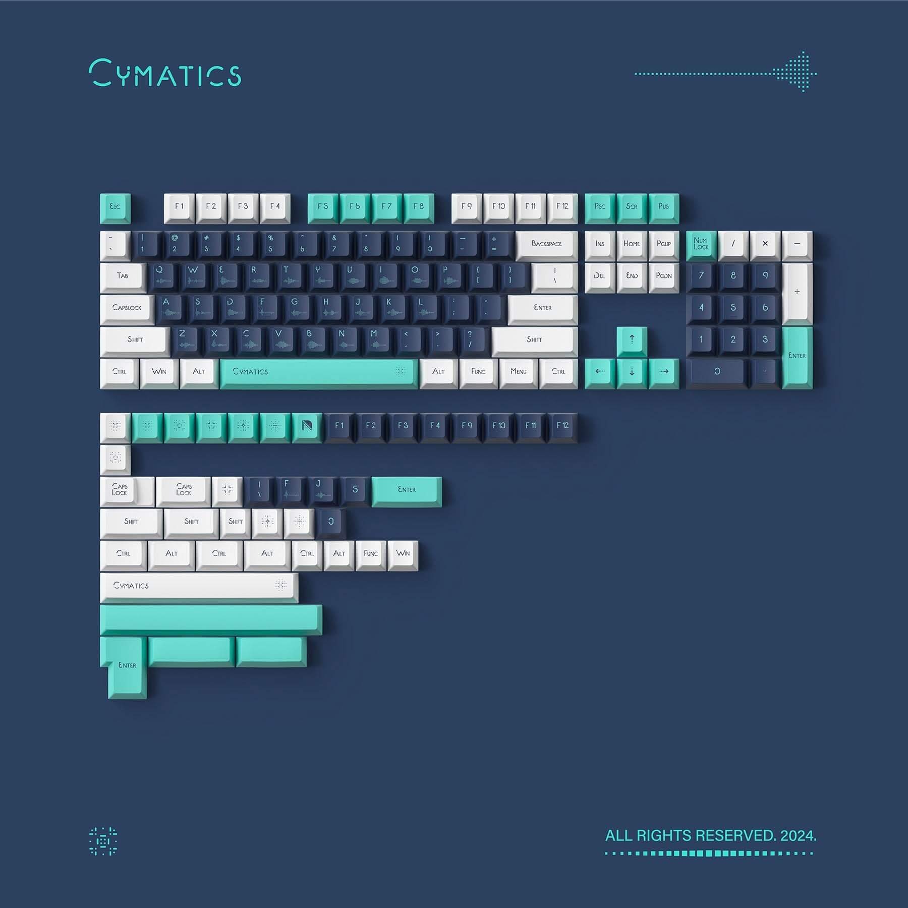 Keycaps NuPhy Cymatics Normal Profile