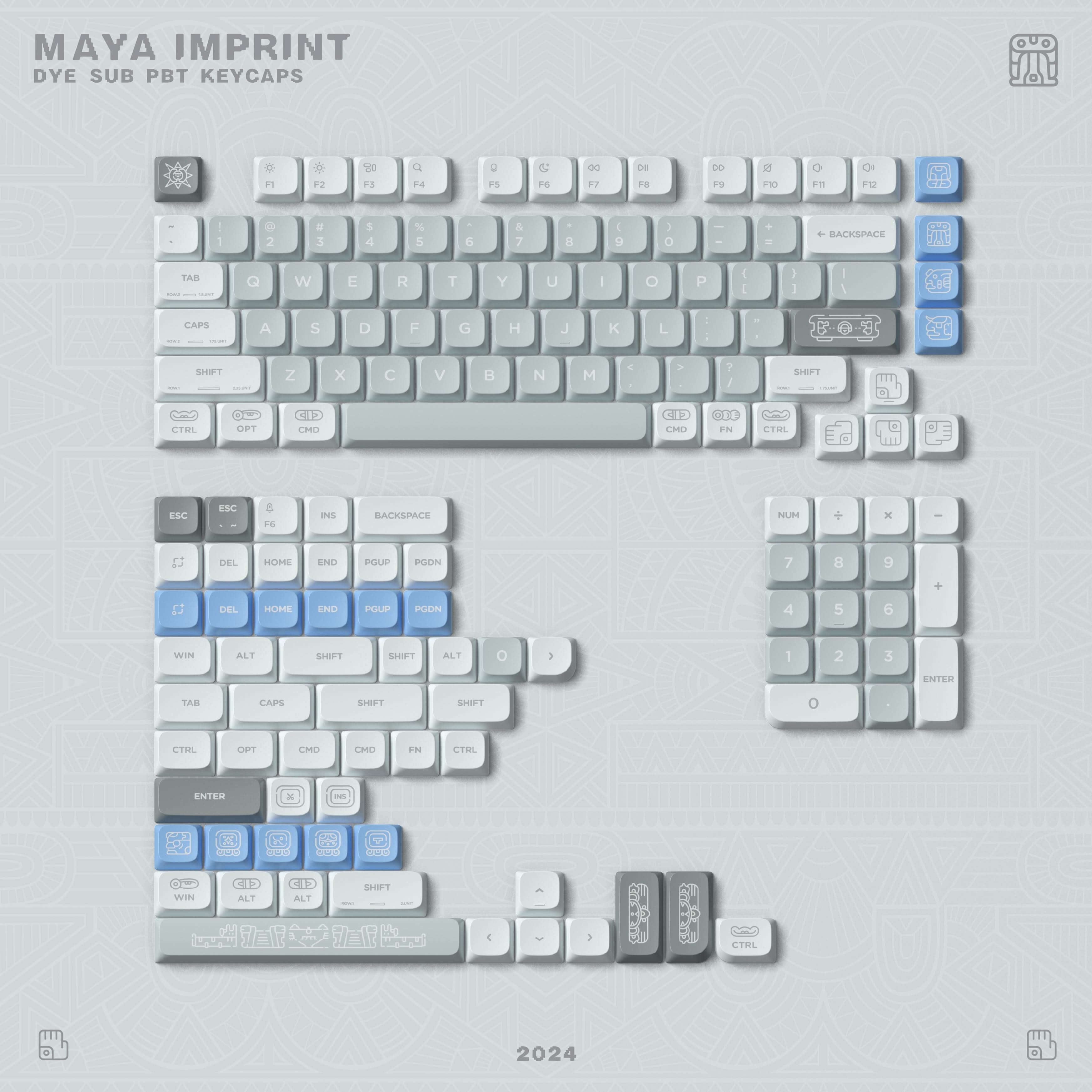 Keycaps NuPhy Maya Imprint Low Profile