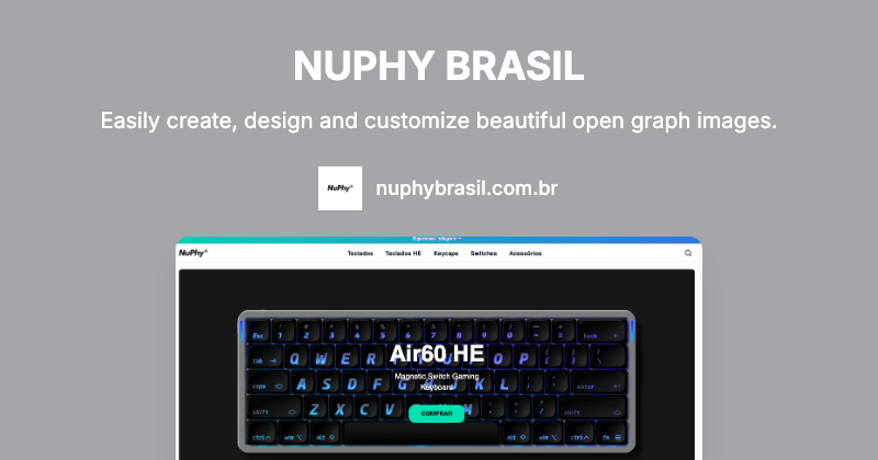 Nuphy Brasil - Teclados Mecânicos Wireless para Mac e Windows